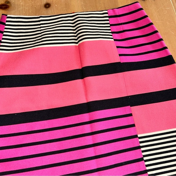 Striped Pink and Black Women's Skirt - Picture 2 of 3